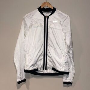White Nike running jacket womens size medium
